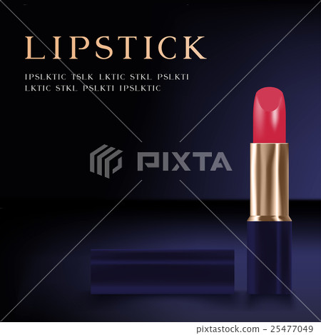 Lipstick pink color and lipstick text 25477049