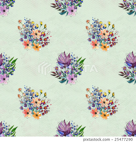 Seamless pattern with colorful flowers Seamless pattern with colorful flowers 25477290