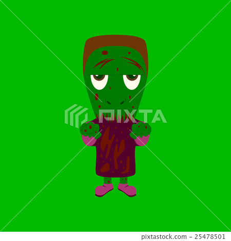 flat illustration on background of zombie men flat illustration on background of zombie men 25478501