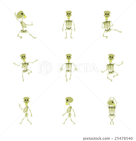 assembly flat illustration skeleton Halloween assembly flat illustration skeleton Halloween 25478540