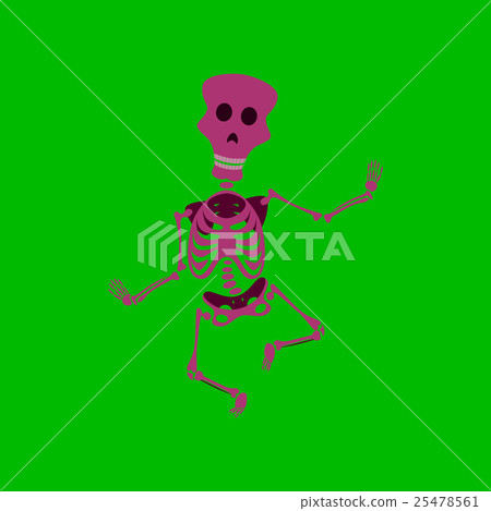 flat illustration on background of skeleton flat illustration on background of skeleton 25478561