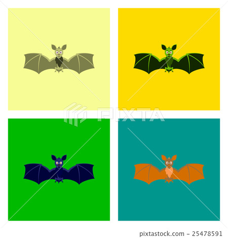 assembly flat illustration cute bat 25478591