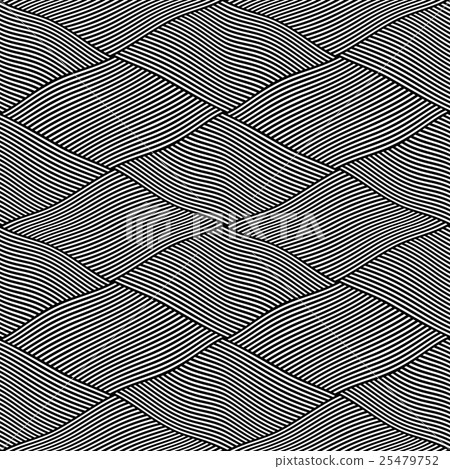 Seamless interweaving lines pattern.-插圖素材 [25479752] - PIXTA圖庫