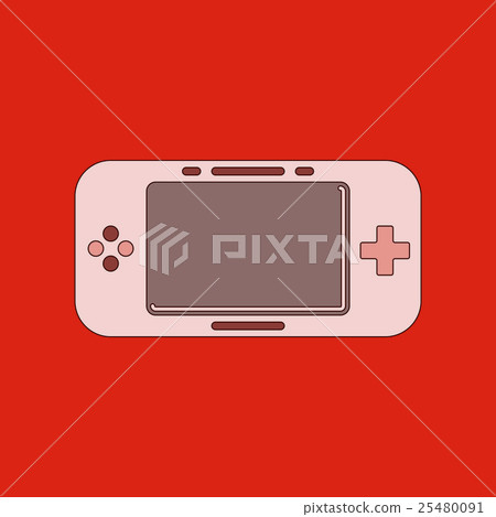 flat icon on background game console 25480091