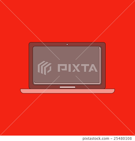 flat icon on background laptop flat icon on background laptop 25480108