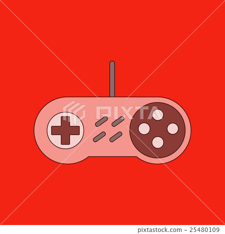 flat icon on background game joystick flat icon on background game joystick 25480109