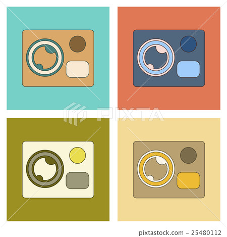 assembly flat icon technology camcorder 25480112