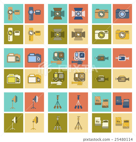 assembly flat icon technology camcorder photo assembly flat icon technology camcorder photo 25480114