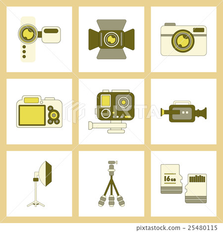 assembly flat icon technology camcorder photo assembly flat icon technology camcorder photo 25480115