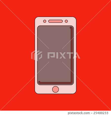 flat icon on background mobile phone 25480233