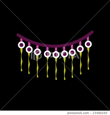 flat icon on background of halloween garland flat icon on background of halloween garland 25480293