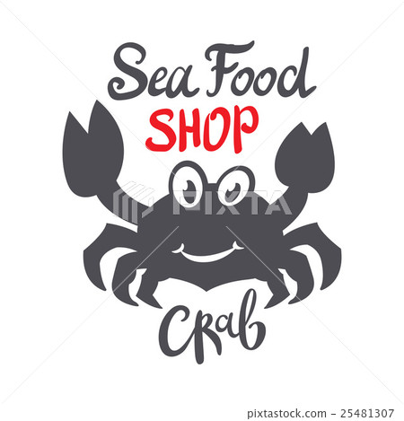 Crab silhouette. Seafood shop logo branding Crab silhouette. Seafood shop logo branding 25481307