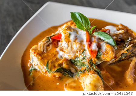 Fish with Red Curry Paste Fish with Red Curry Paste 25481547