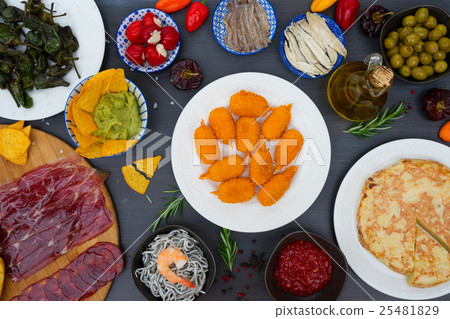 Table with spanish tapas Table with spanish tapas 25481829