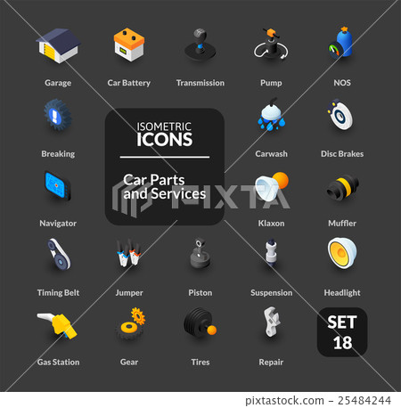 Color icons set in flat isometric illustration 25484244