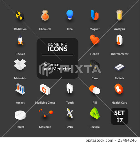 Color icons set in flat isometric illustration - Stock Illustration ...