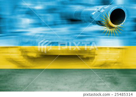 motion blur tank with Rwanda flag 25485314