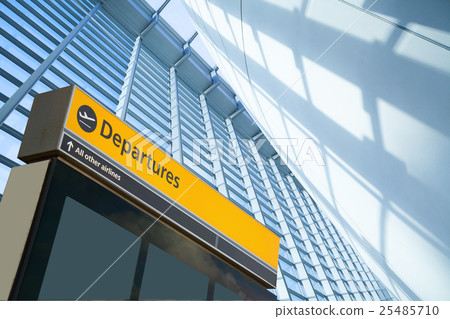 Airport Departure & Arrival information sign.. 25485710