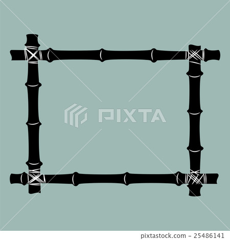 Black bamboo frame background. Black bamboo frame background. 25486141