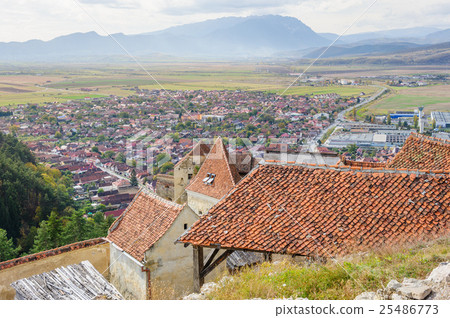 Medieval fortress in Rasnov, Transylvania, Brasov Medieval fortress in Rasnov, Transylvania, Brasov 25486773
