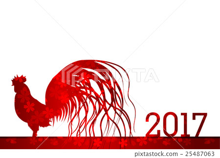 公雞雞新年的卡片背景 公雞雞新年的卡片背景 25487063