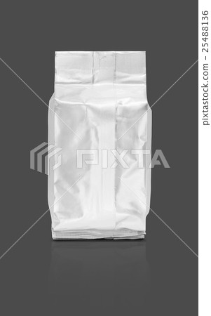 blank packaging foil pouch isolated on gray 25488136