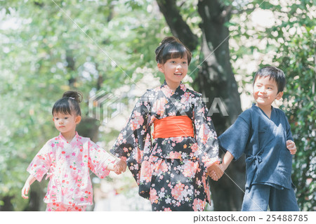 浴衣 甚平 兒童 25488785