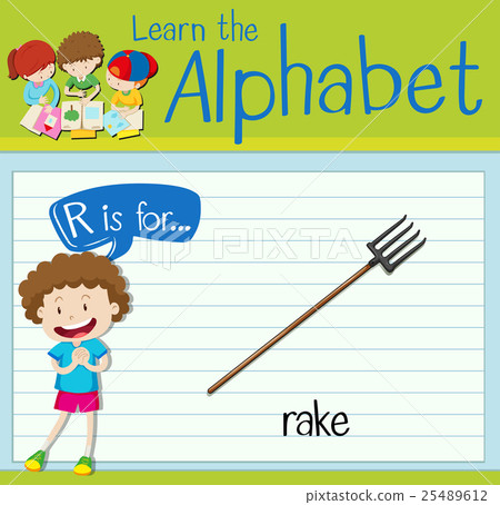 Flashcard letter R is for rake Flashcard letter R is for rake 25489612