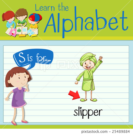 Flashcard letter S is for slipper 25489884