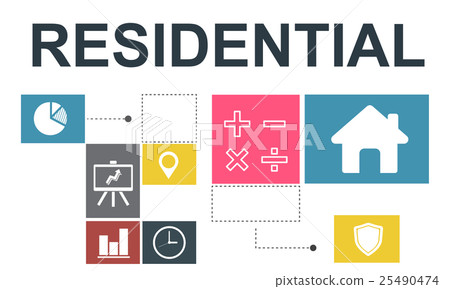 Residential Property Investment House Chart Concept Residential Property Investment House Chart Concept 25490474