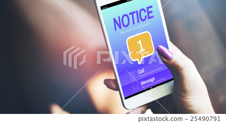 Messaging Communication Notification Alert Reminder Concept 25490791