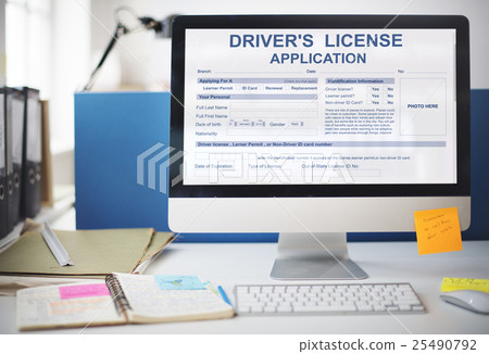Driver's License Application Identification Concept 25490792