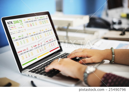 Stock Exchange Trading Forex Finance Graphic Concept 25490796