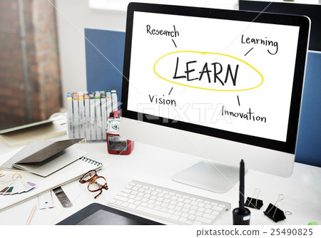 Learn Education Inspire Diagram Concept Learn Education Inspire Diagram Concept 25490825