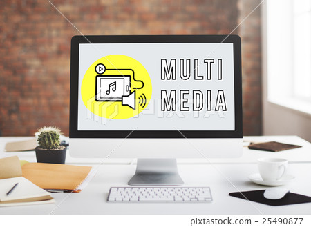 Podcast Digital Device Social Media Concept 25490877