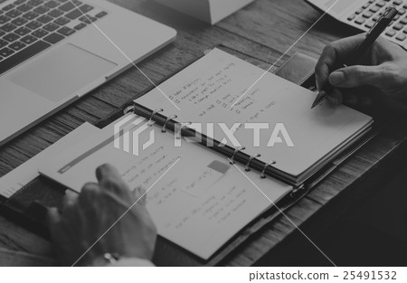 Businessman Working Agenda Writing Plan Concept Businessman Working Agenda Writing Plan Concept 25491532