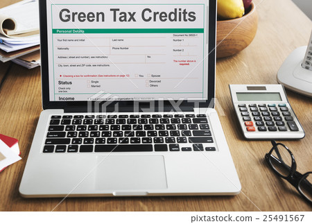Green Tax Credits Investment Saving Debates Concept Green Tax Credits Investment Saving Debates Concept 25491567