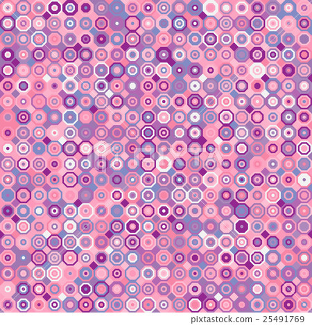 Retro abstract seamless pattern. Octagon colorful 25491769