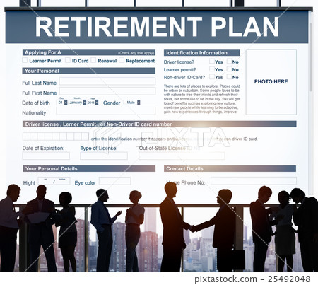 Retirement Plan Form Insurance Financial Concept Retirement Plan Form Insurance Financial Concept 25492048