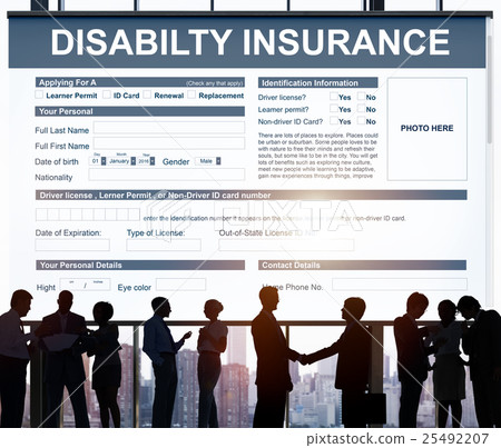 Disability Insurance Form Contract Concept 25492207