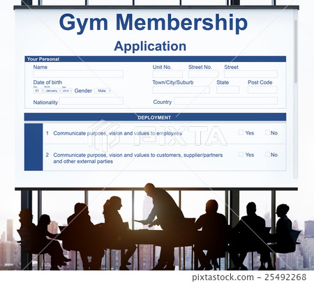 Gym Membership Application Form Request Concept Gym Membership Application Form Request Concept 25492268