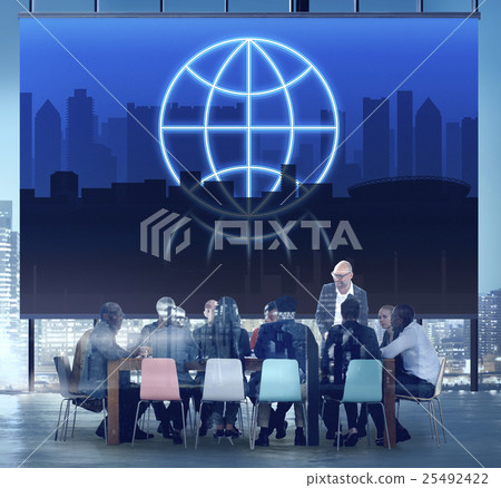 Globe Global Business Planet Shape Concept 25492422