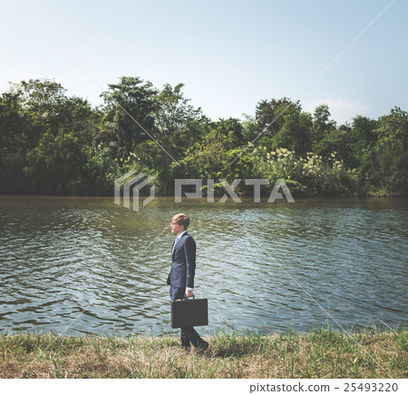 Businessman Aspiration Strategy Planning Vision Concept 25493220