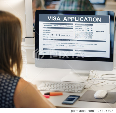 Visa Application Form Immigration Concept 25493792