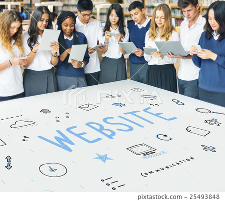 Webpage Browser Digital Icon Symbols Concept 25493848