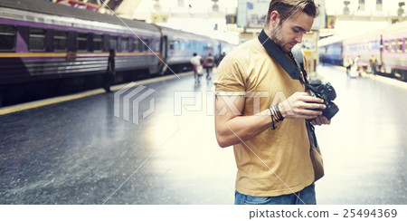 Photographer Camera DSLR Shooting Journalist Concept Photographer Camera DSLR Shooting Journalist Concept 25494369