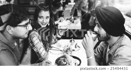 Indian Ethnicity Food Curry Naan Roti Meal Concept 25494431