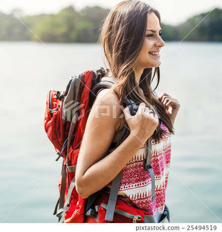 Backpacker Casual Travel Tourist Carefree Nature Concept Backpacker Casual Travel Tourist Carefree Nature Concept 25494519