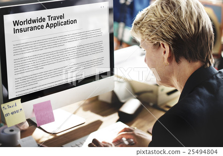 Worldwide Travel Insurance Application Form Concept 25494804