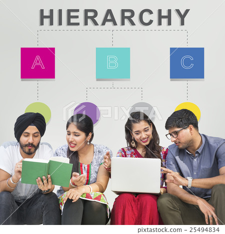 Hierarchy Leader Team Diagram Concept 25494834